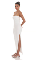 Strapless Bodycon Maxi Dress in White