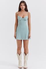 light jade mini dress