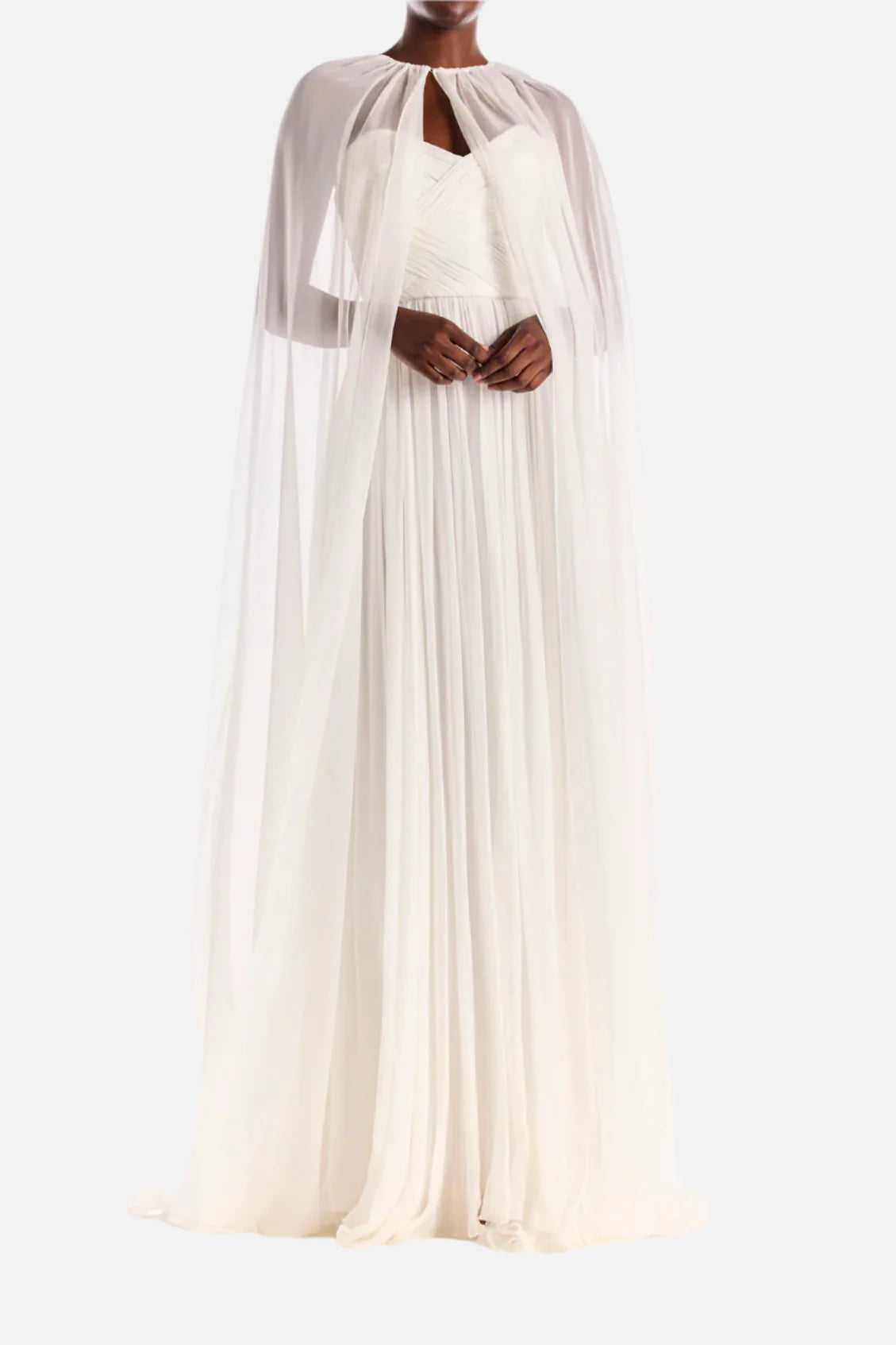Floor Length Chiffon Evening Cape