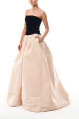 Drop Waist Velvet Faille Ballgown