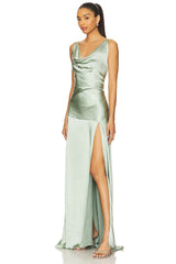 x REVOLVE Drape Satin Gown