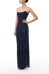 Ocean Lace Column Gown