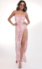 Velvet Rose Maxi in Pink