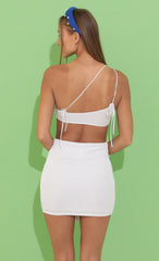 Cutout Dress in White