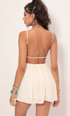 Chiffon A-line Dress in Vanilla