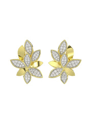 Wild Flower Yellow Gold Earrings