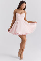 ballerina pink tulle mini dress