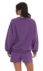 Fleece Jumper in Purple
