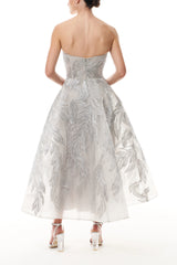 Silver Feather Cocktail Dress