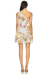 Tie One Shoulder Short Dress