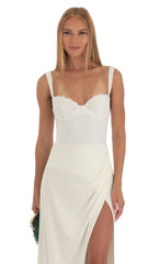 Lace Maxi Dress in Ivory