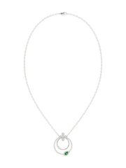 Floral White Gold Pendant Necklace