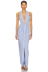 x REVOLVE Tie Front Halter Gown