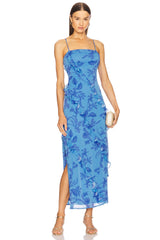 Jeanne Ruffle Maxi Dress