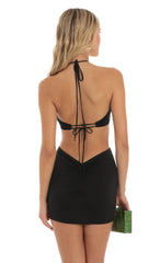 Cutout Mini Dress in Black