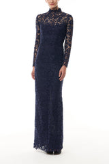 Ocean Lace Column Gown