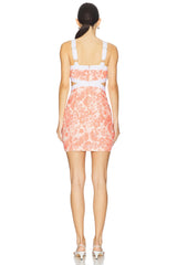 Petal Contrast Mini Dress