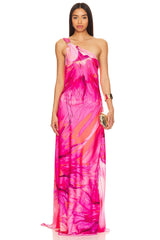 Abira One Shoulder Maxi Dress