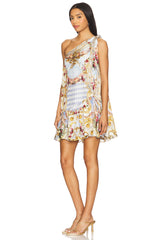 Tie One Shoulder Short Dress