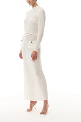 Lace Knit Midi Skirt