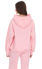 Fleece Lucy Hoodie in Pink