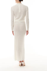 Lace Knit Midi Skirt