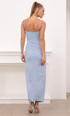 Suede Maxi in Light Blue