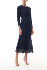 Ocean Lace Long Sleeve Dress