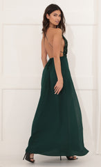 Sequin Maxi Dress in Green