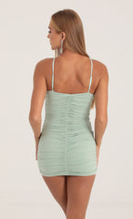 Halter Bodycon Dress in Green