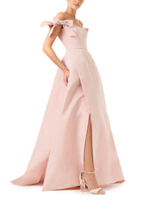 Off The Shoulder Bow Sleeve Gown