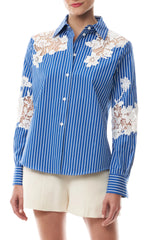 Lace Detailed Button Front Shirt