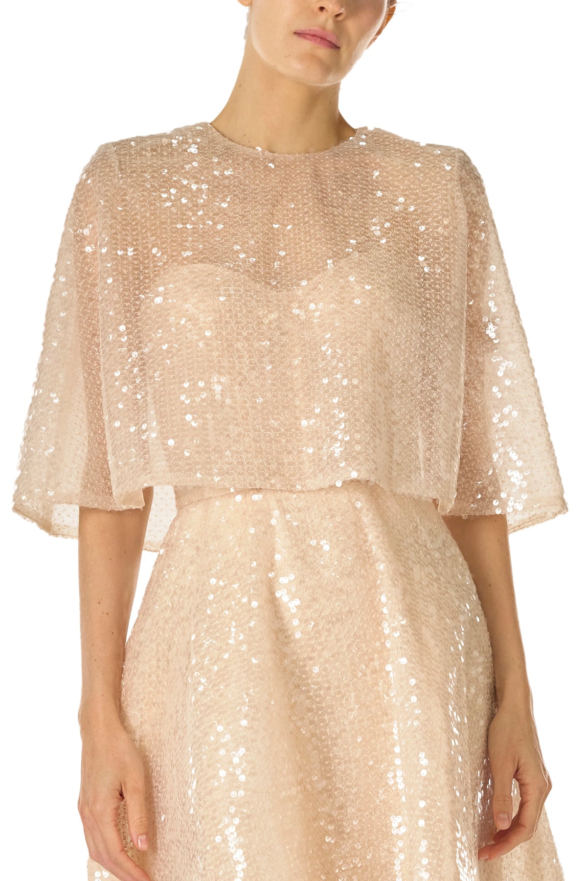 Sequin Tulle Capelet
