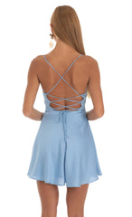 A-Line Mini Dress in Ice Blue