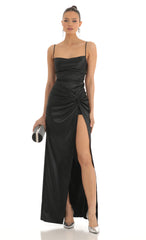 Twist Maxi Dress in Black