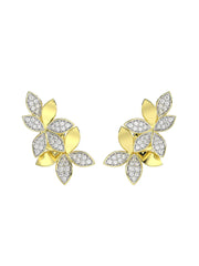 Wild Flower Yellow Gold Earrings
