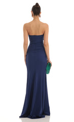 Strapless Maxi Dress in Navy