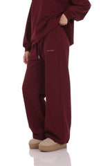 French Terry Sweatpants Pants in Burgundy