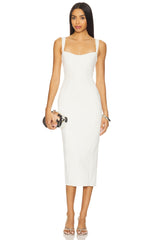 Scuba Crystal Sweetheart Midi Dress