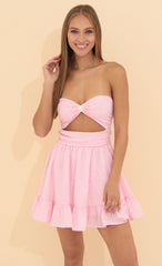 Baby Doll Dress in Polkadot Pink