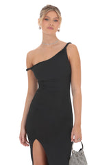 Twist Off Should Maxi Dress in Black