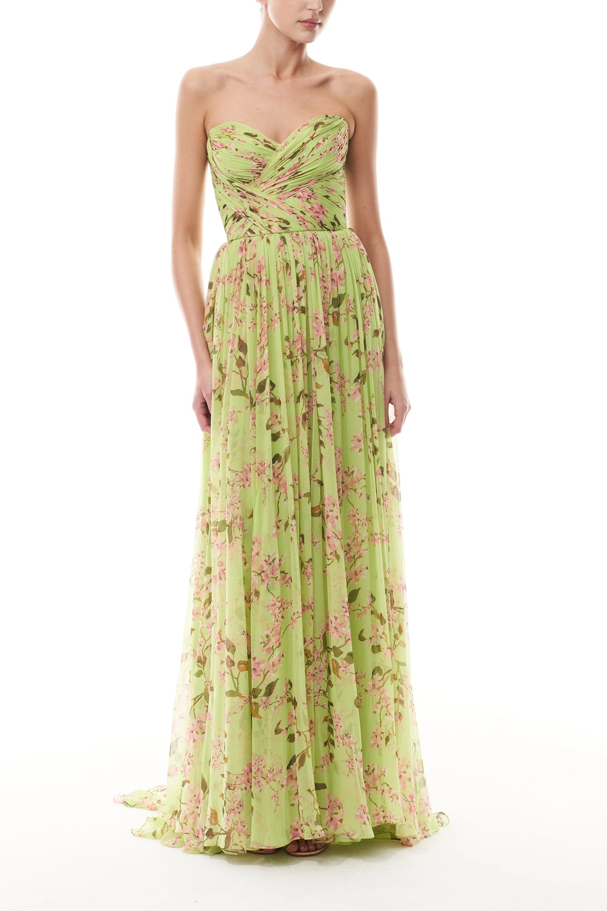 Celadon Floral Sweetheart Gown