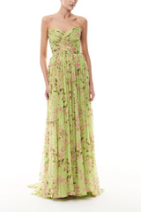 Celadon Floral Sweetheart Gown
