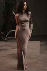 smoke one sleeve maxi dress
