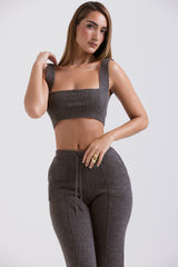 charcoal cashmere blend bralette