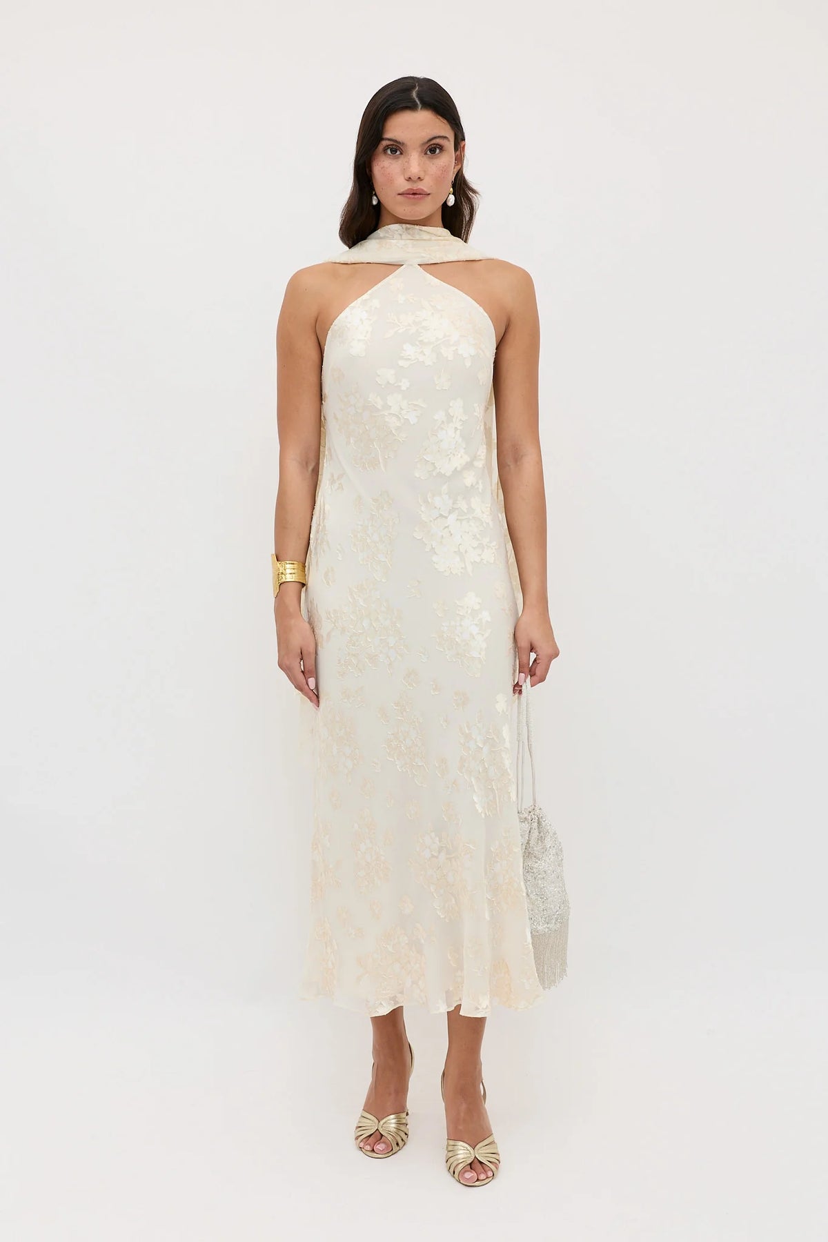 Hayley  -  Bouquet Devoré Cream