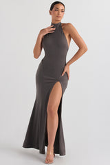 shadow halter gown