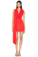 Cape Cowl Mini Dress